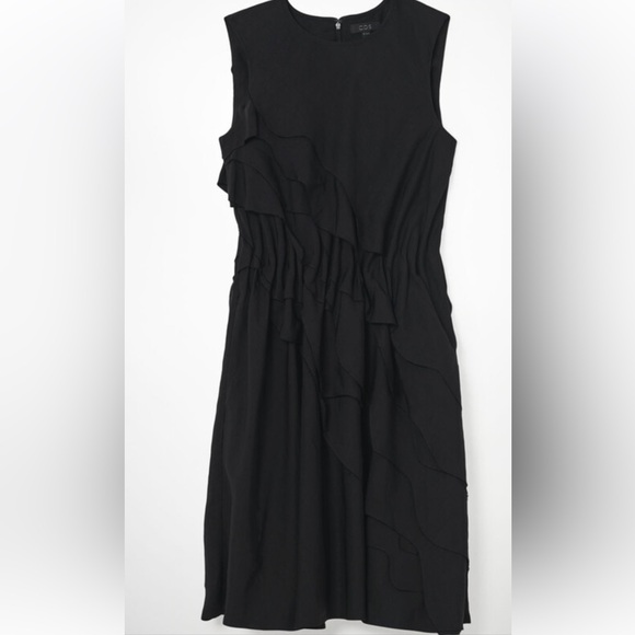 COS Layered Ruffle Linen Dress - Picture 2 of 7